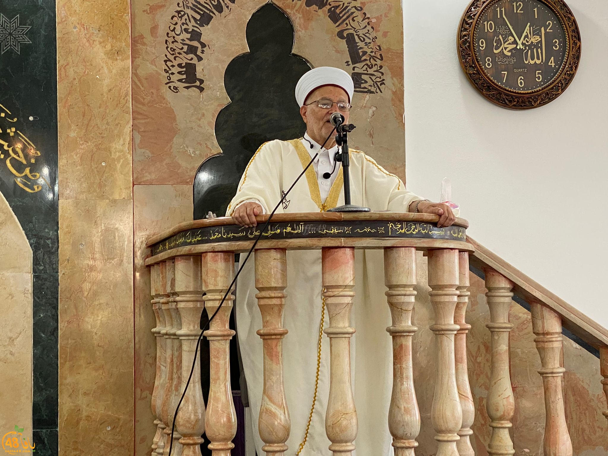 سماحة الشيخ عكرمة صبري يخطب الجمعة في مسجد الجبلية بيافا 